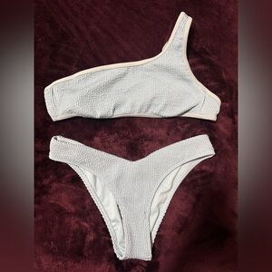 Abercrombie & Fitch Light Blue Textured Bikini